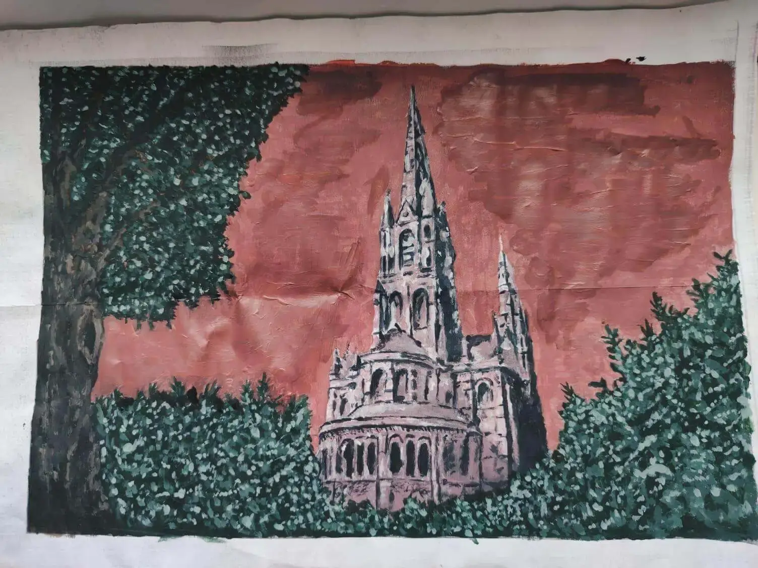 Painting of a church in Cork
