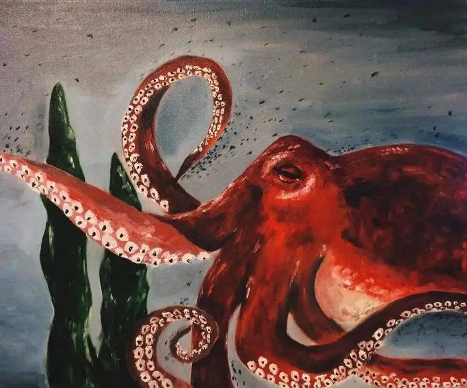 My painting of an octopus