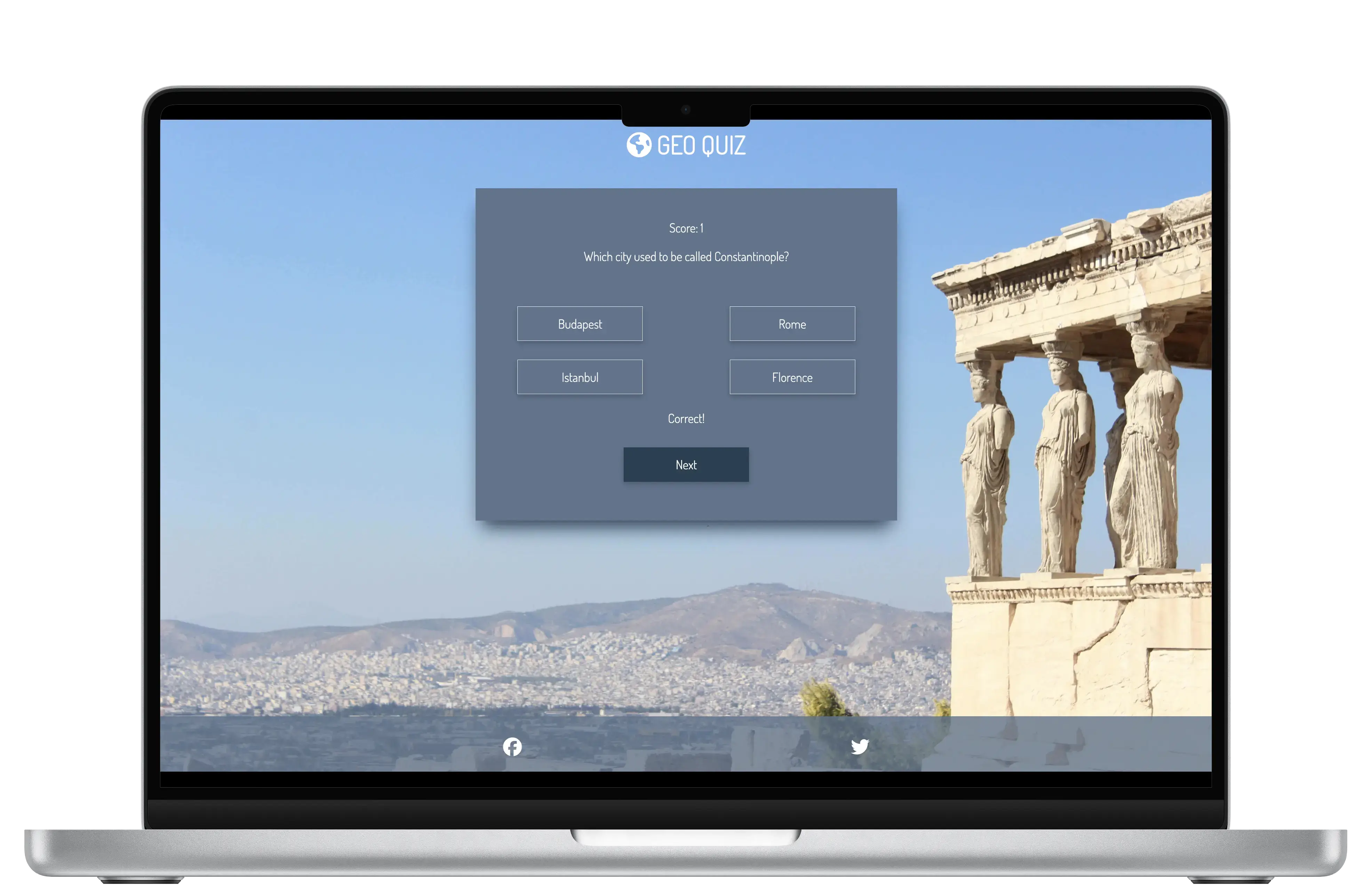 Geo Quiz gameplay desktop
