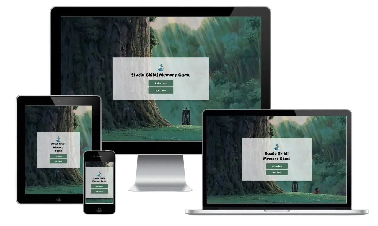 Showcase of Memory Game project on various devices.