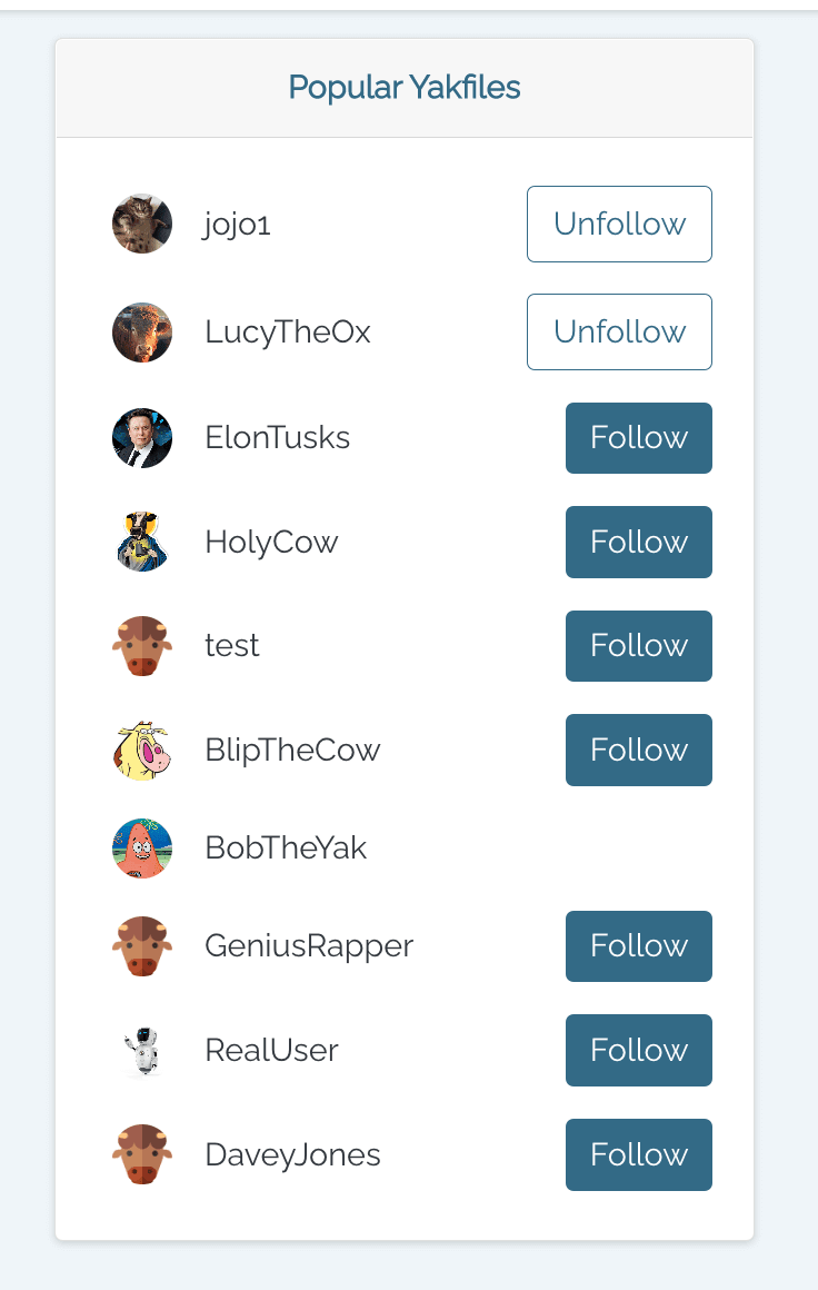 Yakker following screenshot