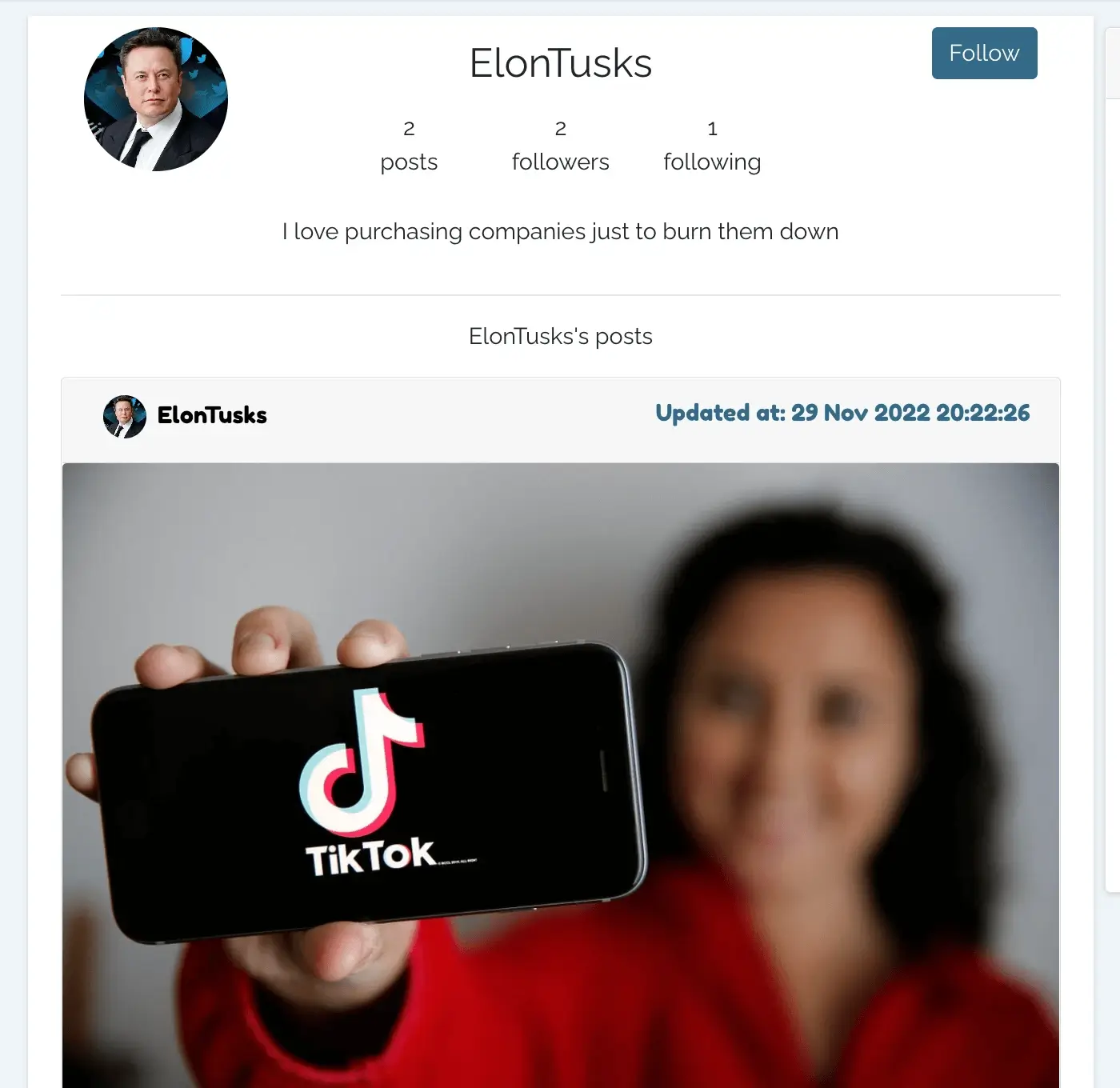 Yakker profile alternate screenshot